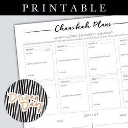 Chanukah Plans Printable