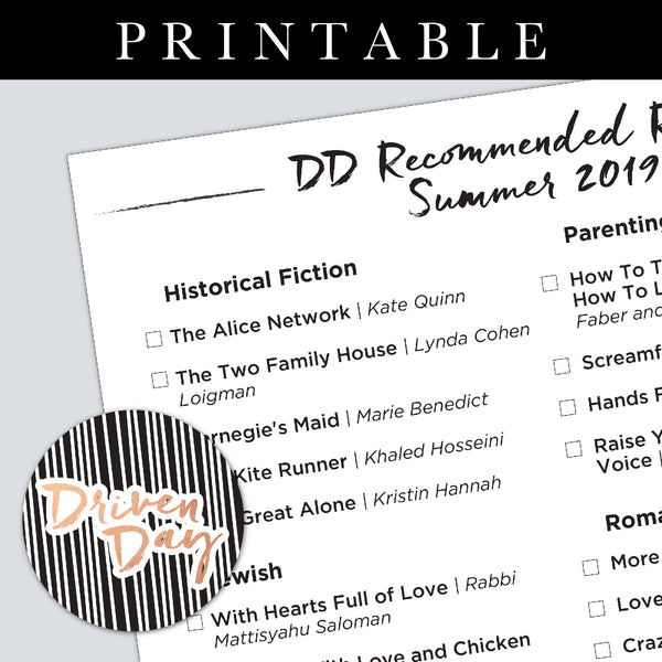 DD Recommended Reads Checklist