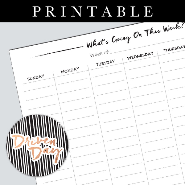 What's Going On This Week Printable